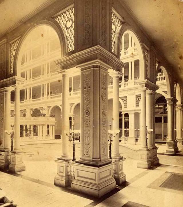 Palace Hotel Courtyard, San Francisco, CA, 1870s