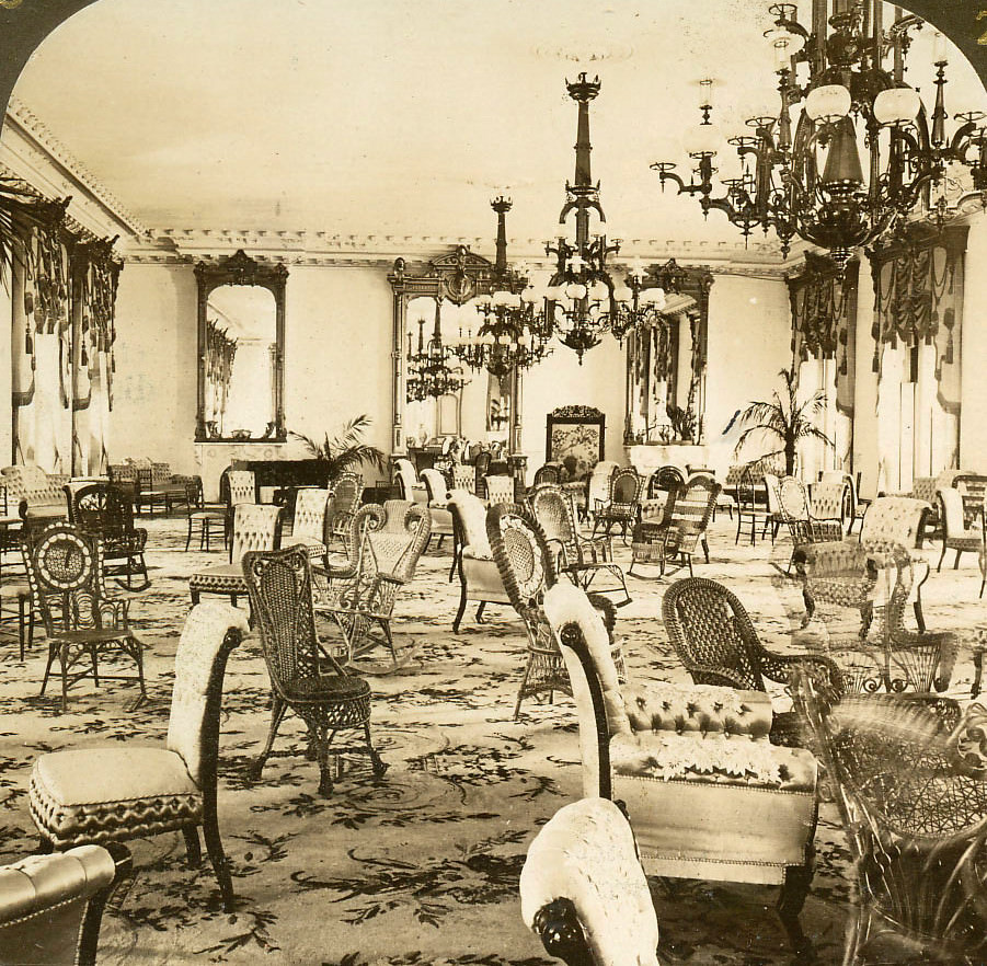 Saratoga New York Hotel Parlor in the 1870s