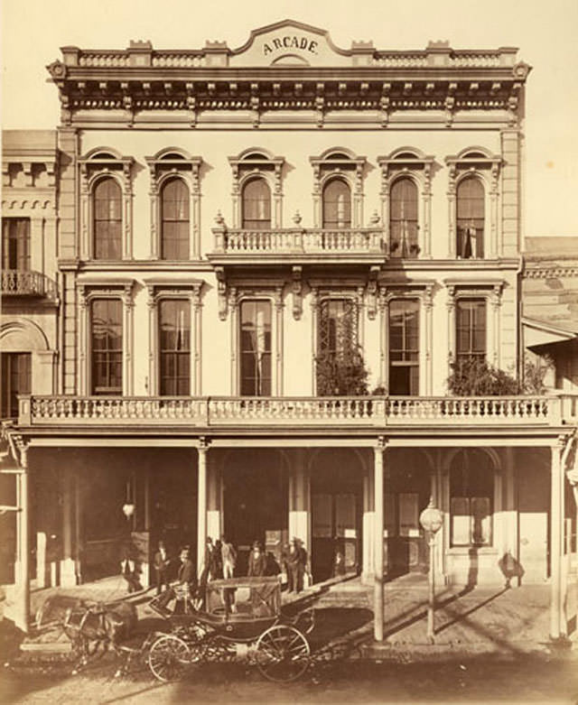 Arcade Hotel, Sacramento, CA, 1880s