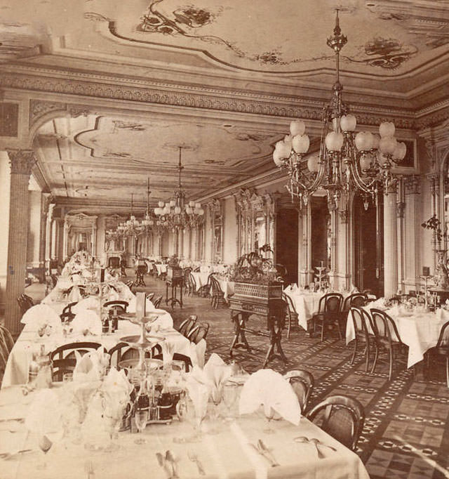 Dining Room of Baldwin Hotel, San Francisco, CA, 1880s