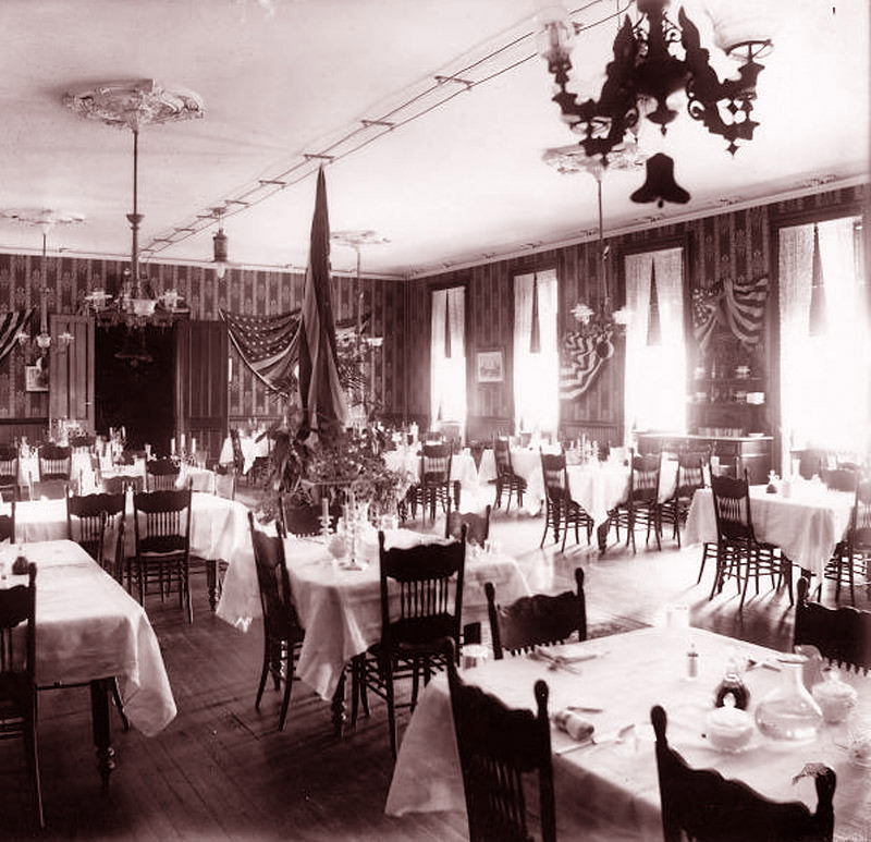 Dining Room of Hotel Fenimore, NYC, 1880s