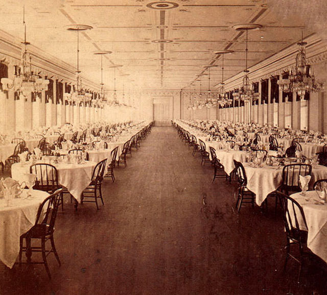 Dining Room of Saratoga Hotel, NYC, 1880s