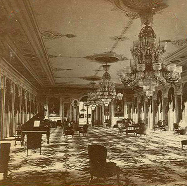 Grand Union Hotel Parlor in the 1880s