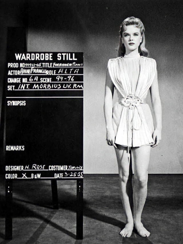 Anne Francis's Iconic Wardrobe in 'Forbidden Planet' (1956)