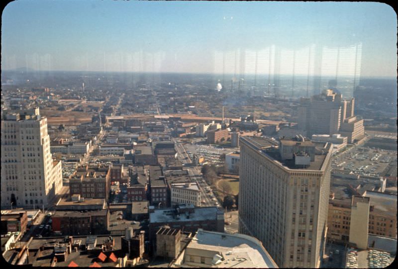 View from the top of Peachtree, Atlanta, December 1961