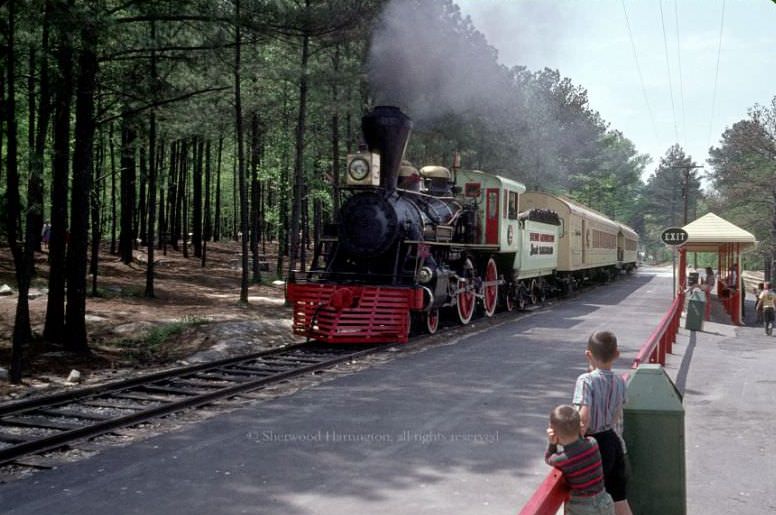 Stone Mountain railroad, Atlanta, 1963