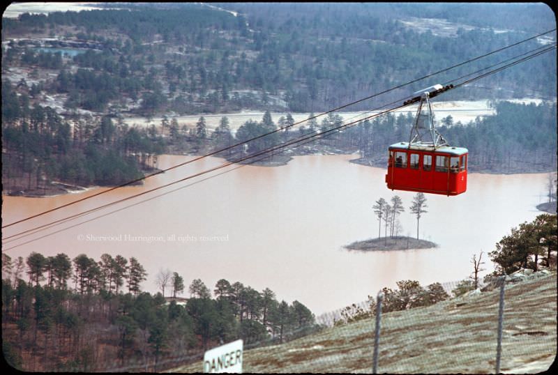 Stone Mountain cable car, Atlanta, 1964