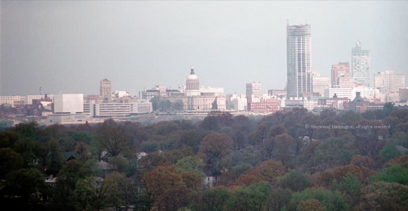 Atlanta skyline from Grant Park, 1966