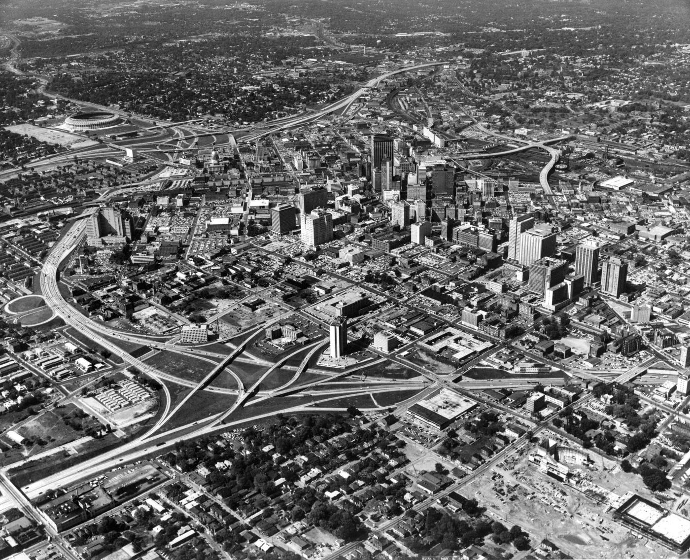Downtown district of Atlanta, Atlanta, Georgia, 1966.