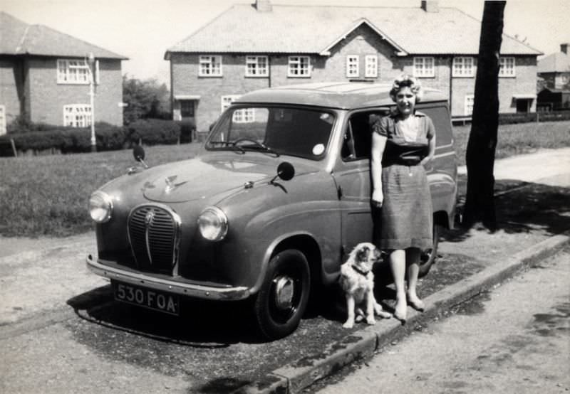 Austin A35 Van in summertime, 1961.