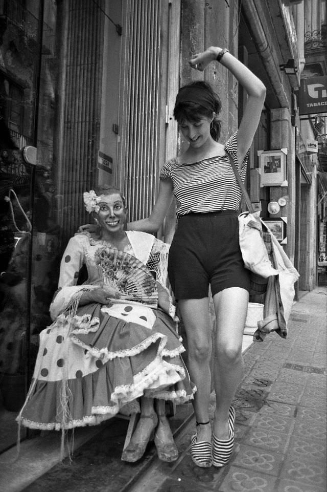 Flamenco performance, Barcelona, 1990.