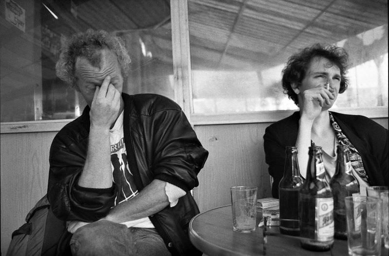 At the Zurich Bar, Plaça de Catalunya, Barcelona, 1990.