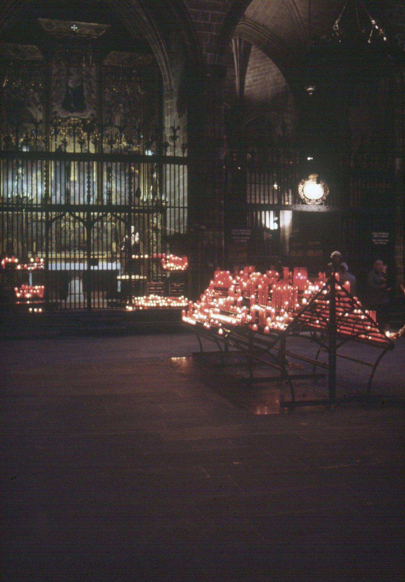 Interior of the Santa Eulalia cathedral, Barcelona, Spain, 1991.