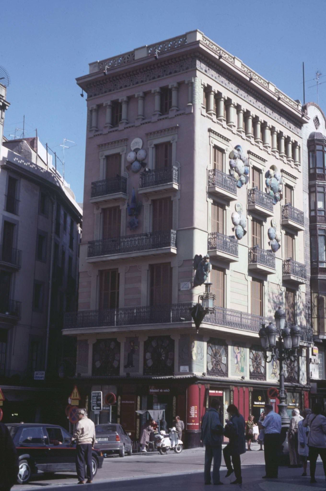 Building of modernist style, Barcelona, Spain, 1991.