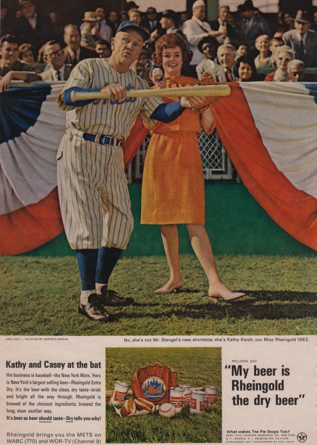 Casey Stengel and Kathy Kersh - Miss Rheingold