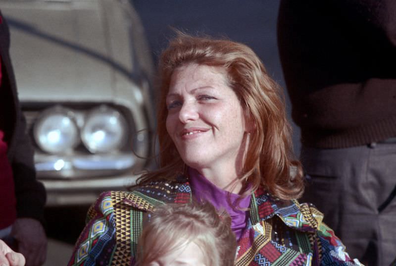 Faces in the crowd, Columbus Day parade, Boston, Massachusetts, 1971