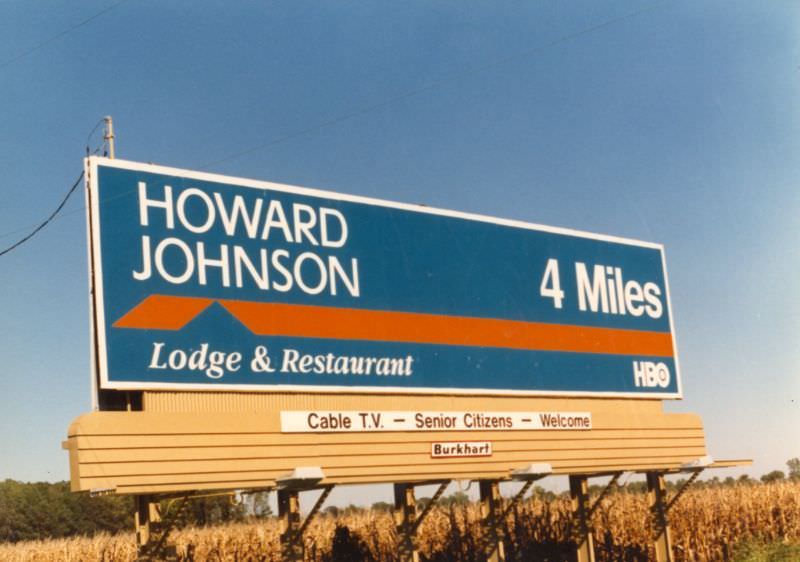 Howard Johnson Billboard, somewhere in Indiana, 1985