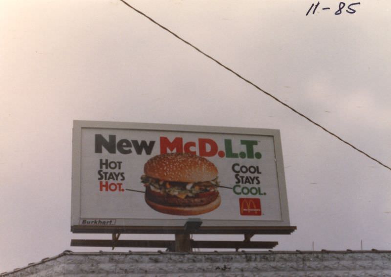 New McD.L.T Billboard, Indiana, November 1985