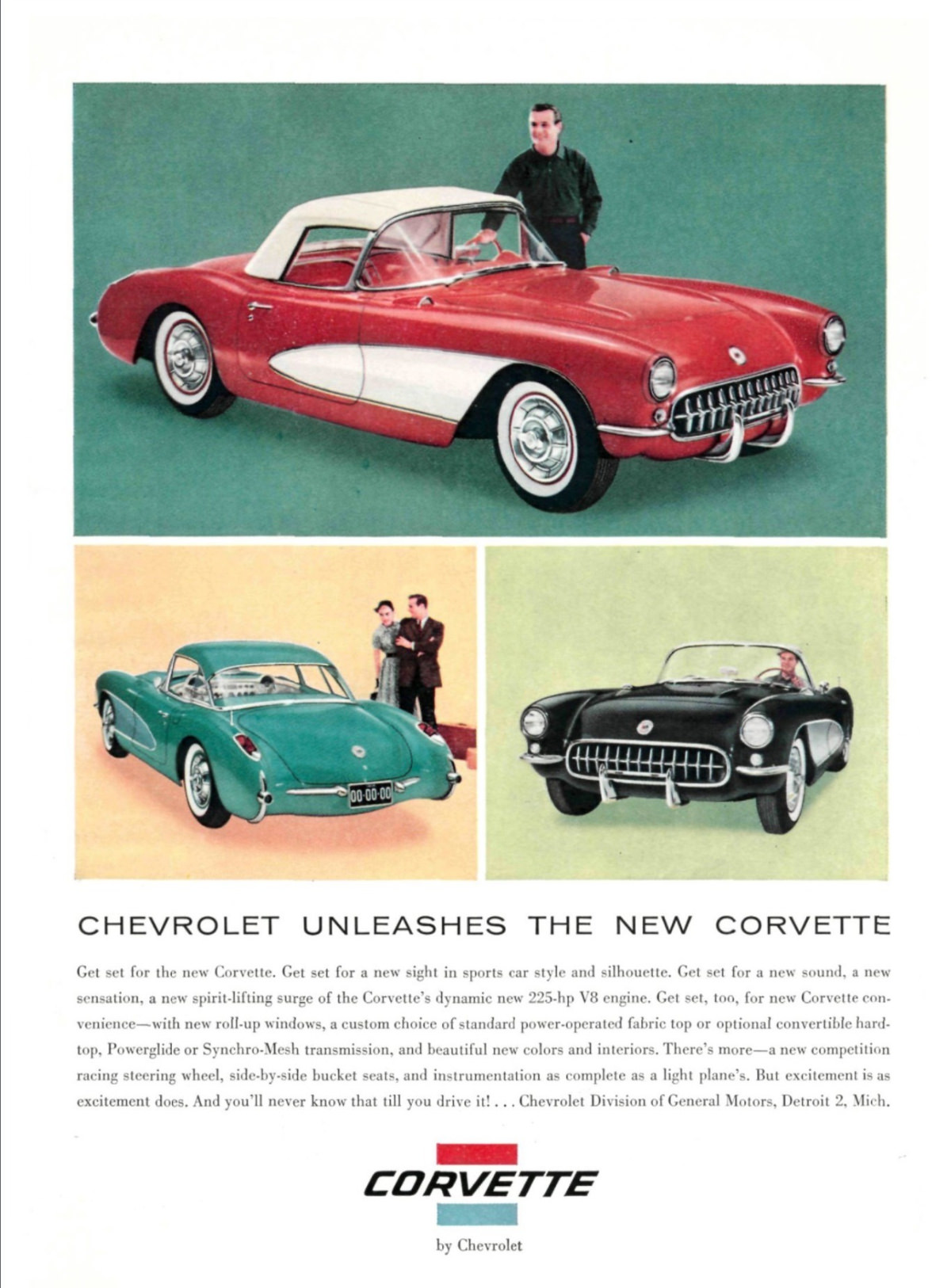 Vintage Ads for the Chevrolet Corvette (C1) From the 1950s