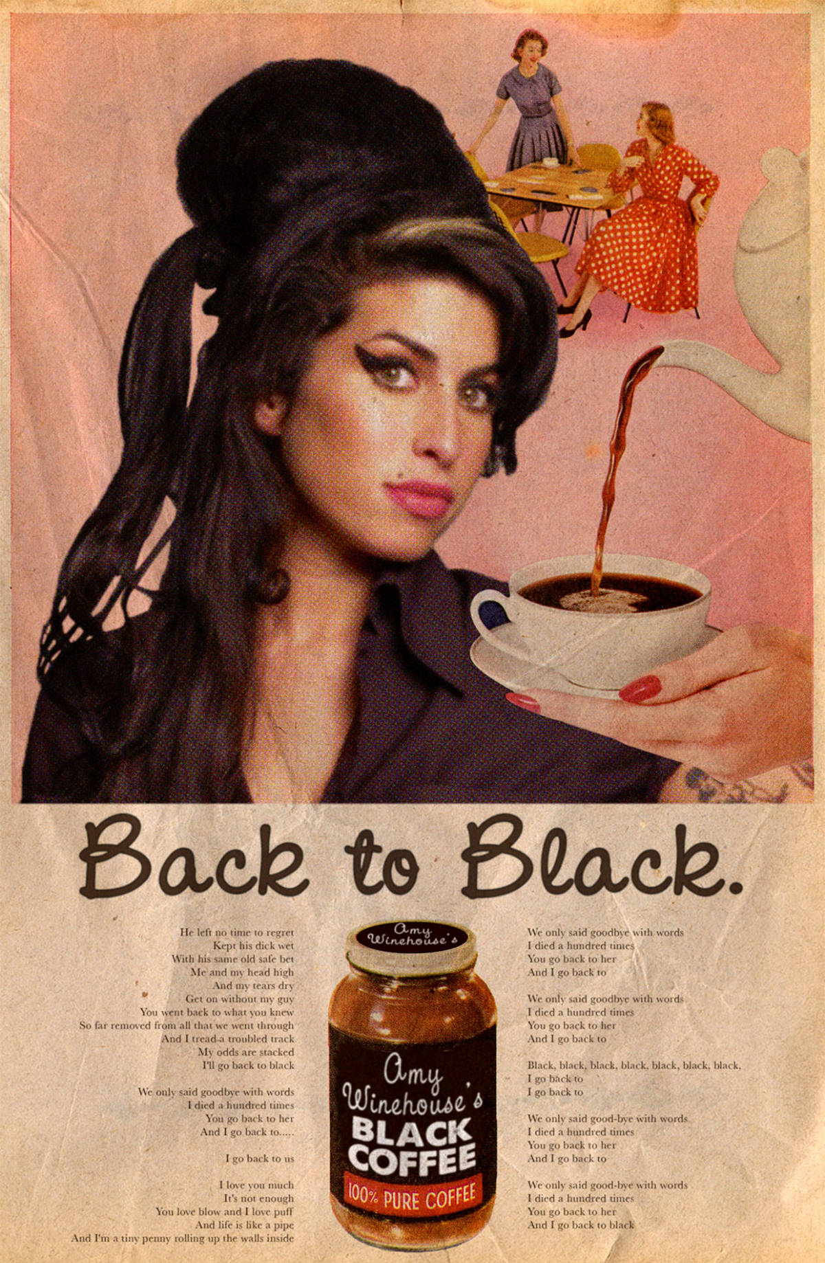 Vintage Meets Modern: French Artist David Redon Transforms Classic American Ads with Pop Icons