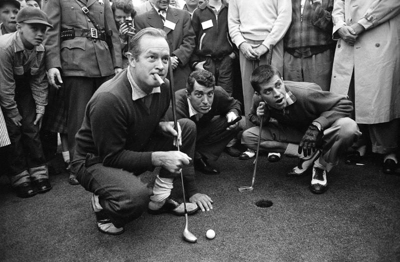 Bob Hope with Dean Martin and Jerry Lewis, 1950.