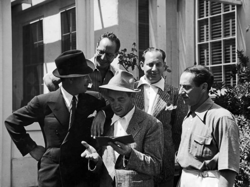 The Marx Brothers–(Fore L-R) Harpo, Chico, Groucho and (Rear L-R) Zeppo and Gummo), 1938.