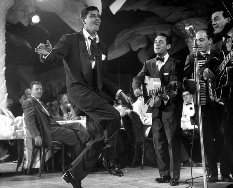 Dean Martin and Jerry Lewis at the Copacabana, 1949.