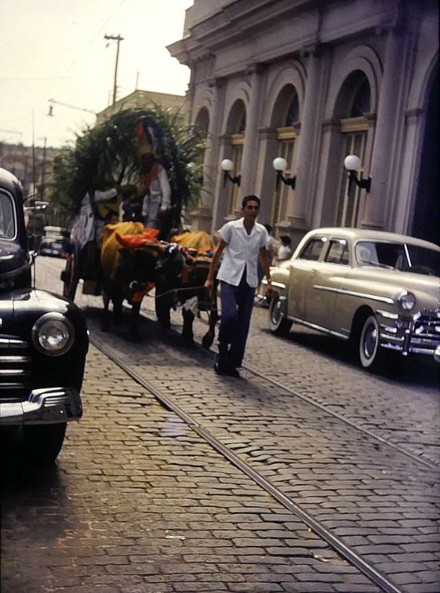 Havana street scenes, Cuba, 1950