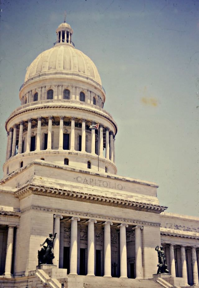 Havana. National Capitol Building, Cuba, 1950