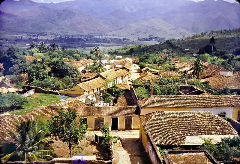 A village in Cuba with tile roofs, 1950
