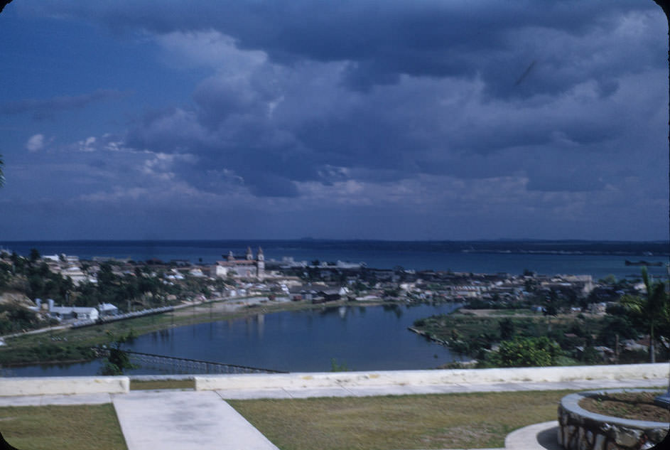 View of city in Cuba by a bay