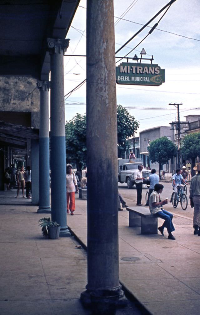 People on the street of a neighborhood of Havana, Havana, 1976