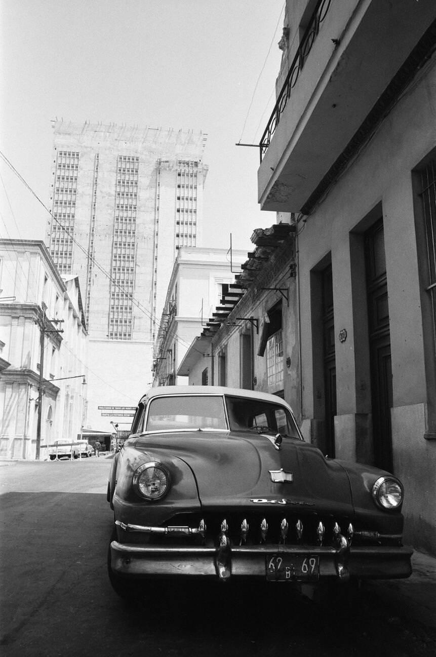 A classic American De Soto car seen here in the back streets of Havana, Cuba 21st May 1978