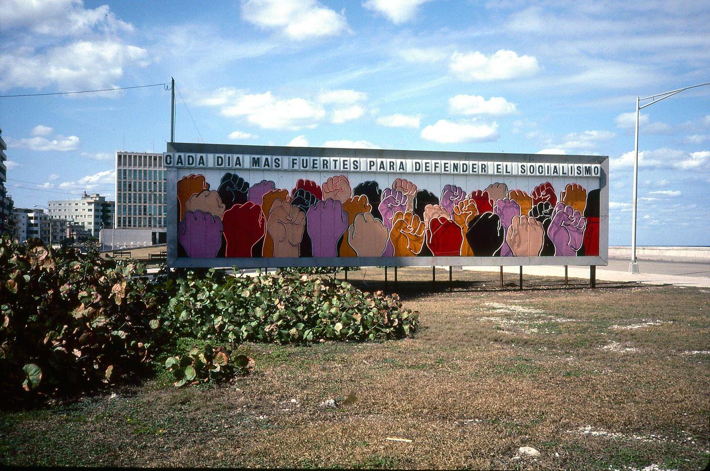 Socialism On A Billboard, Havana, Cuba, 1983.