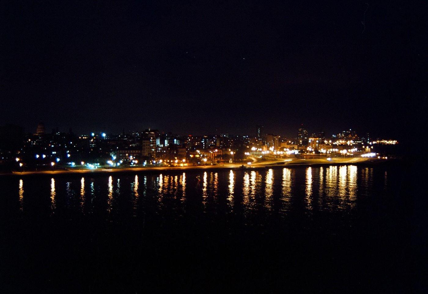 Havana at night, Cuba.