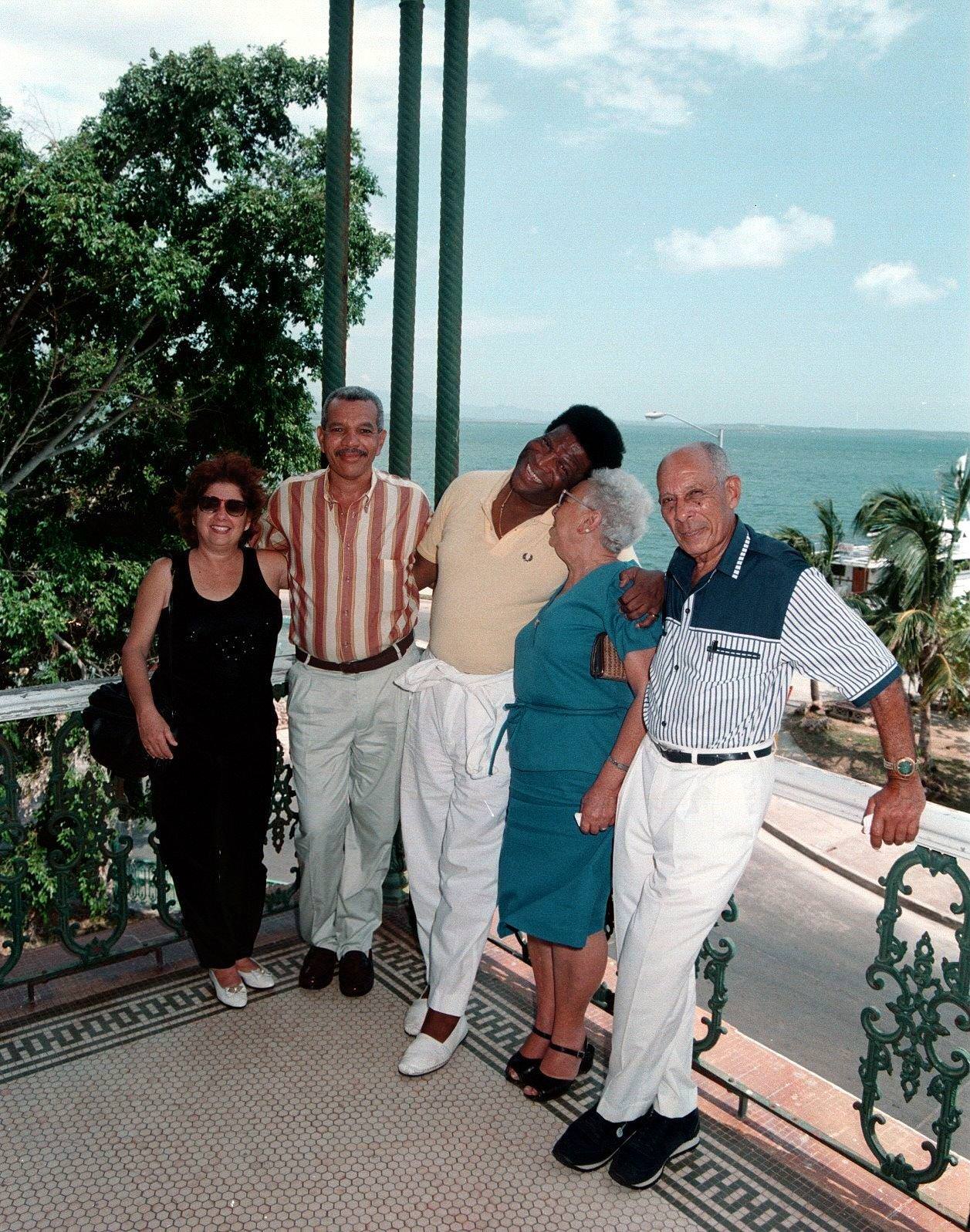 Roberto Blanco with his Cuban family in Cienfuegos, Cuba.