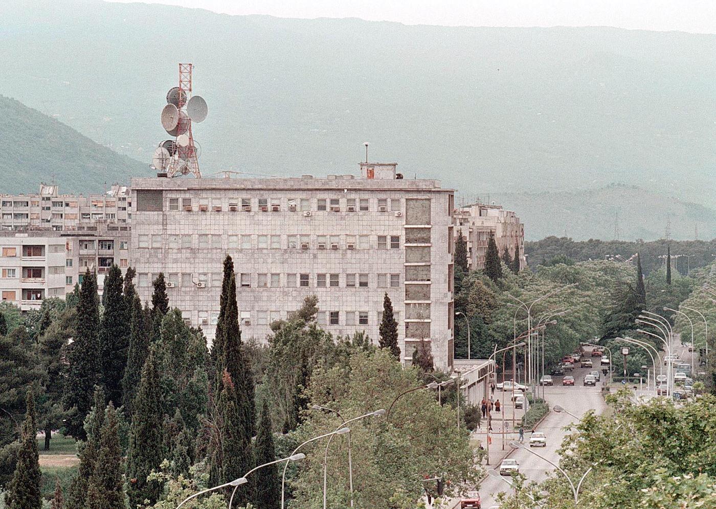 General view of Podgorica, the capital of Montenegro, with the building of the Interior Ministry in the center, May 17, 1999.