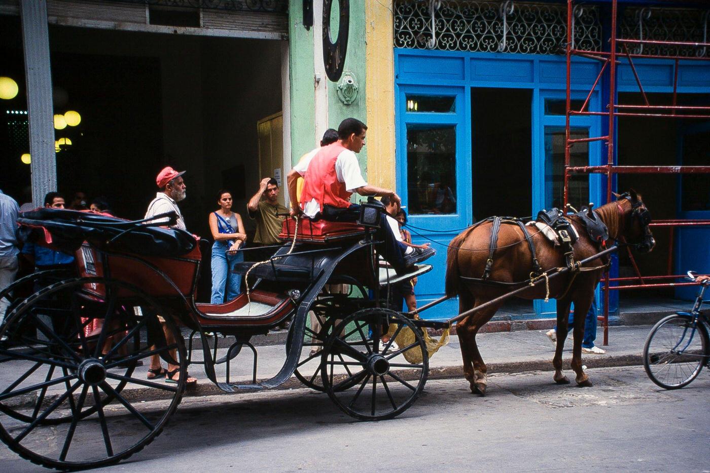 Horse-drawn carriage in Havana, Cuba, June 1999.