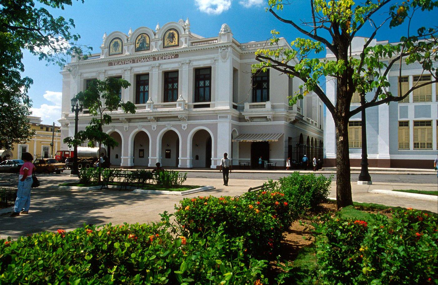 Tomas Terry theatre facing a square in Cienfuegos, Cuba, 1990.