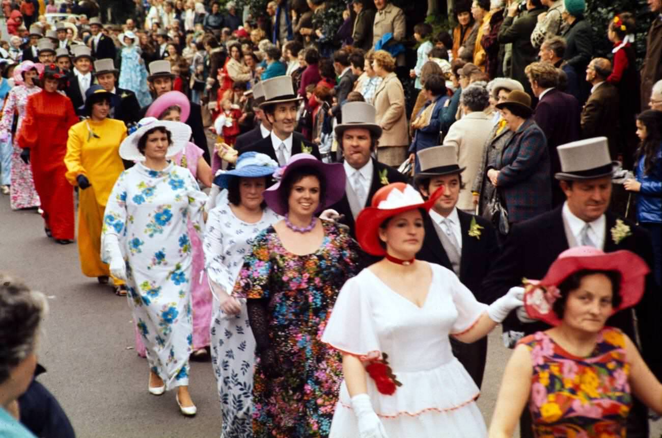 Flora Day, Helston, Cornwall, 1973