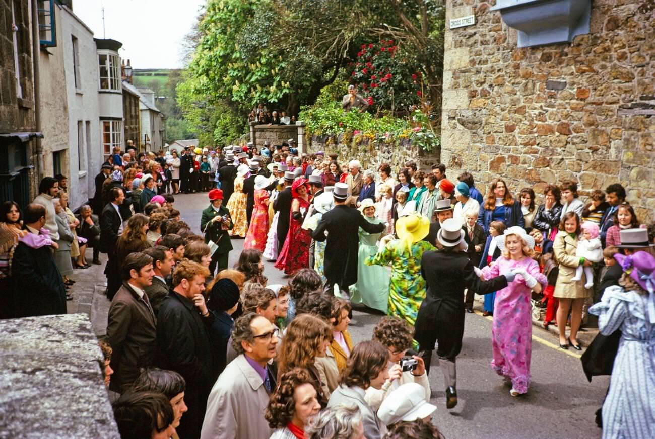 Flora Day, Helston, Cornwall, 1973