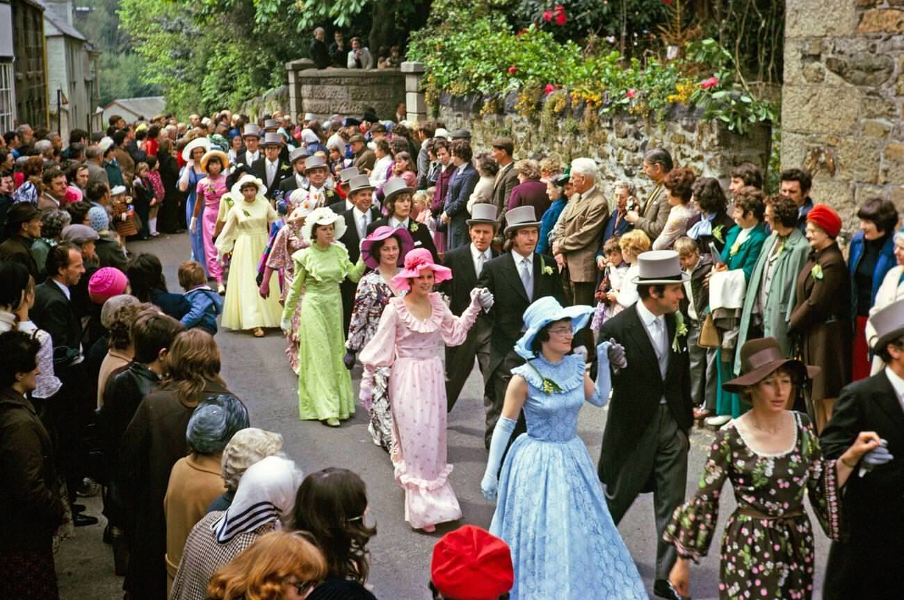 Flora Day, Helston, Cornwall, 1973