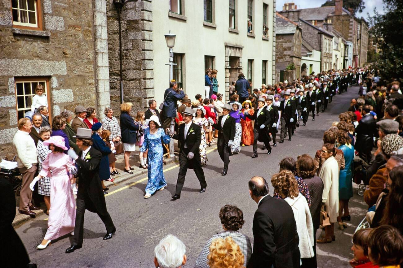 Flora Day, Helston, Cornwall, 1973