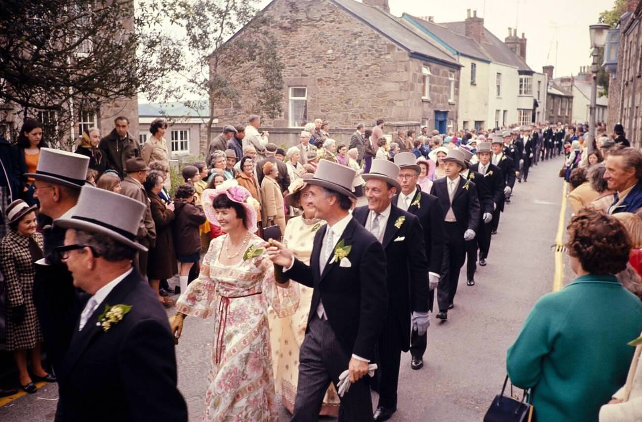 Flora Day, Helston, Cornwall, 1973