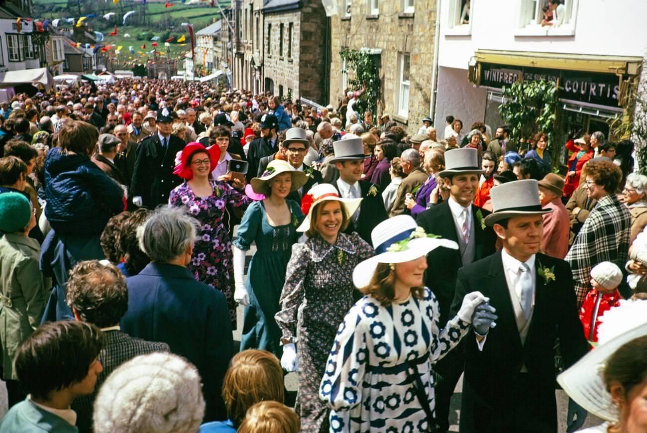 Flora Day, Helston, Cornwall, 1973