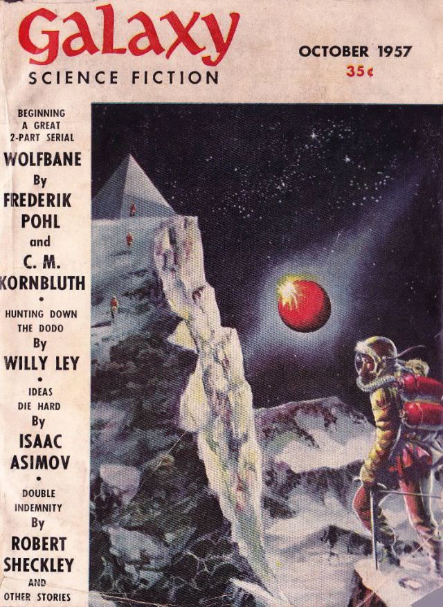 Galaxy Science Fiction cover, October 1957