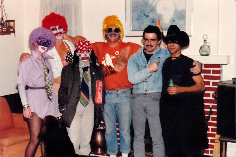 A Halloween party in the eighties.