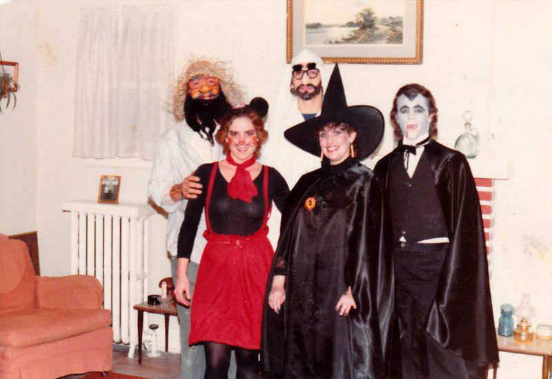 A Halloween party in the eighties.