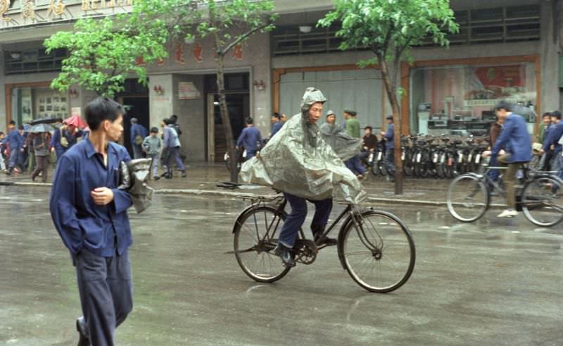 Bicyclist, Guangzhou, 1978