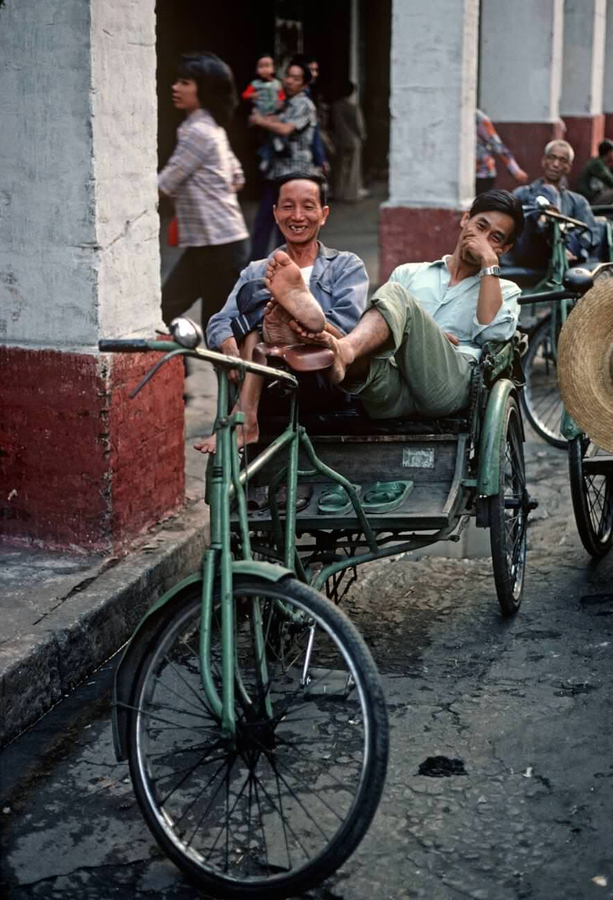 Pedal Taxi, Guangzhou, China, 1980